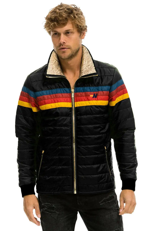 4 STRIPE JACKET - BLACK
