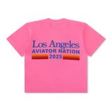 LOS ANGELES WINE & FOOD 2025 BOYFRIEND TEE - NEON PINK