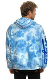 LOS ANGELES DODGERS HAND DYED RELAXED PULLOVER HOODIE - TIE DYE BLUE