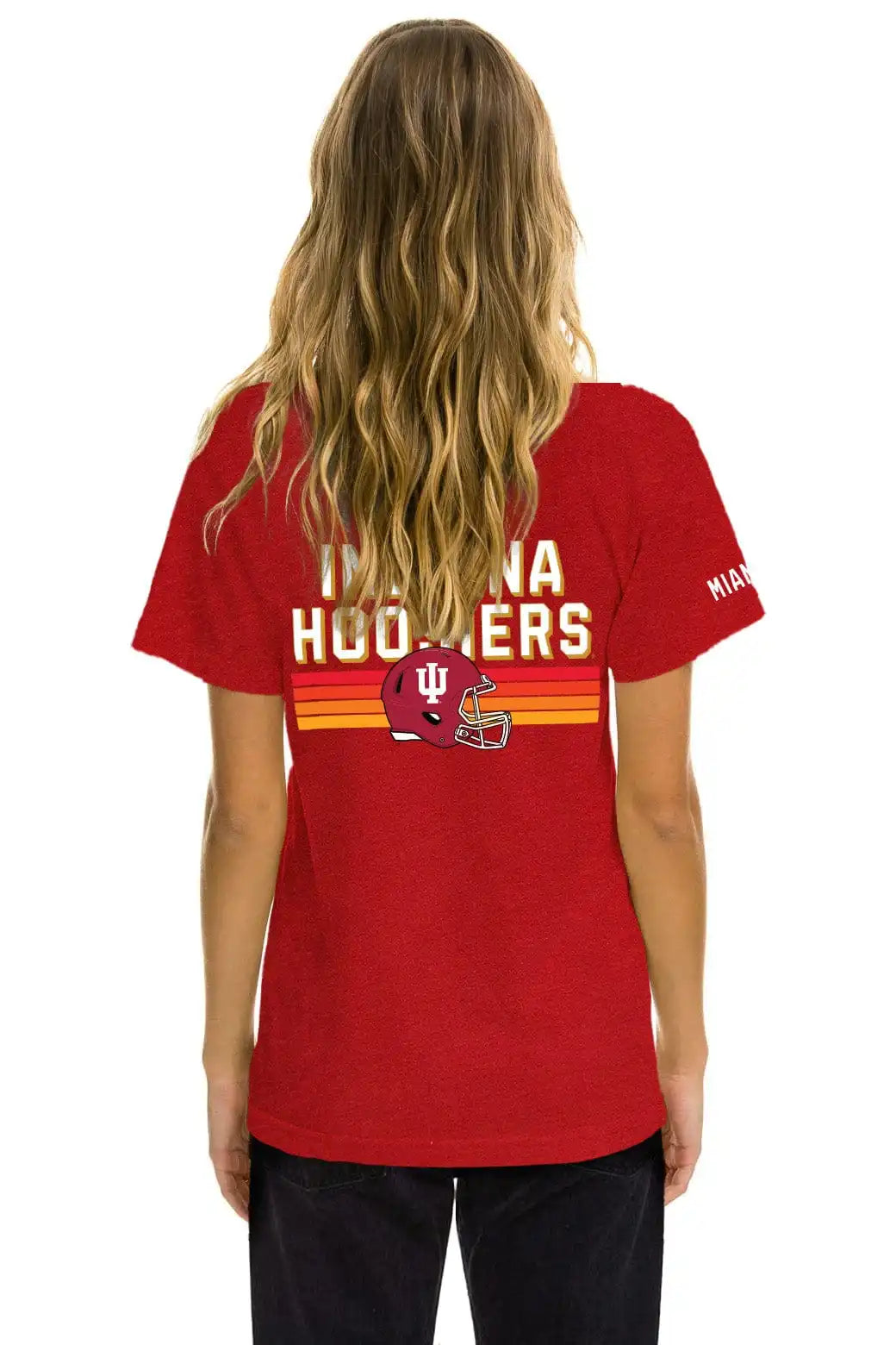 INDIANA UNIVERSITY CFP 2026 CREW TEE SHIRT - CRIMSON
