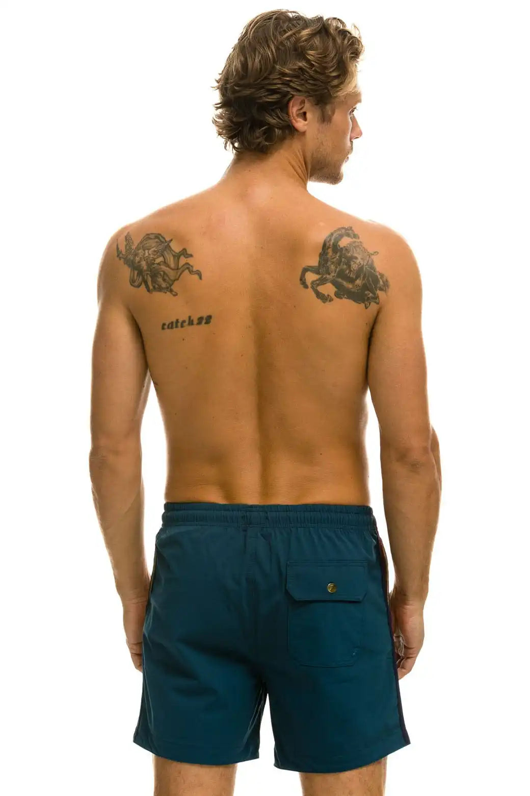 MEN'S 5 STRIPE FLEX SHORTS - DEEP OCEAN