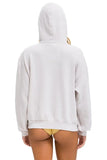 WAVE STRIPE 4 PULLOVER HOODIE RELAXED - DOVE // CHARCOAL