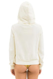 5 STRIPE HOODIE - VINTAGE WHITE // WHITE NEON