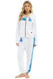 LOS ANGELES DODGERS 5 STRIPE SWEATPANTS - WHITE // BLUE