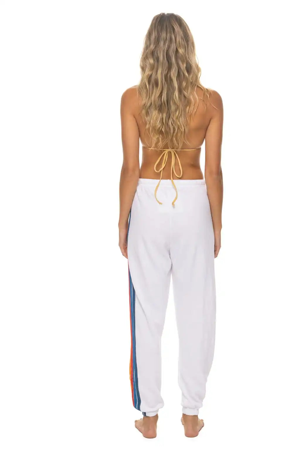 5 STRIPE SWEATPANTS - WHITE