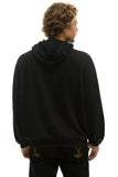 SANTA TIGER RELAXED PULLOVER HOODIE - BLACK