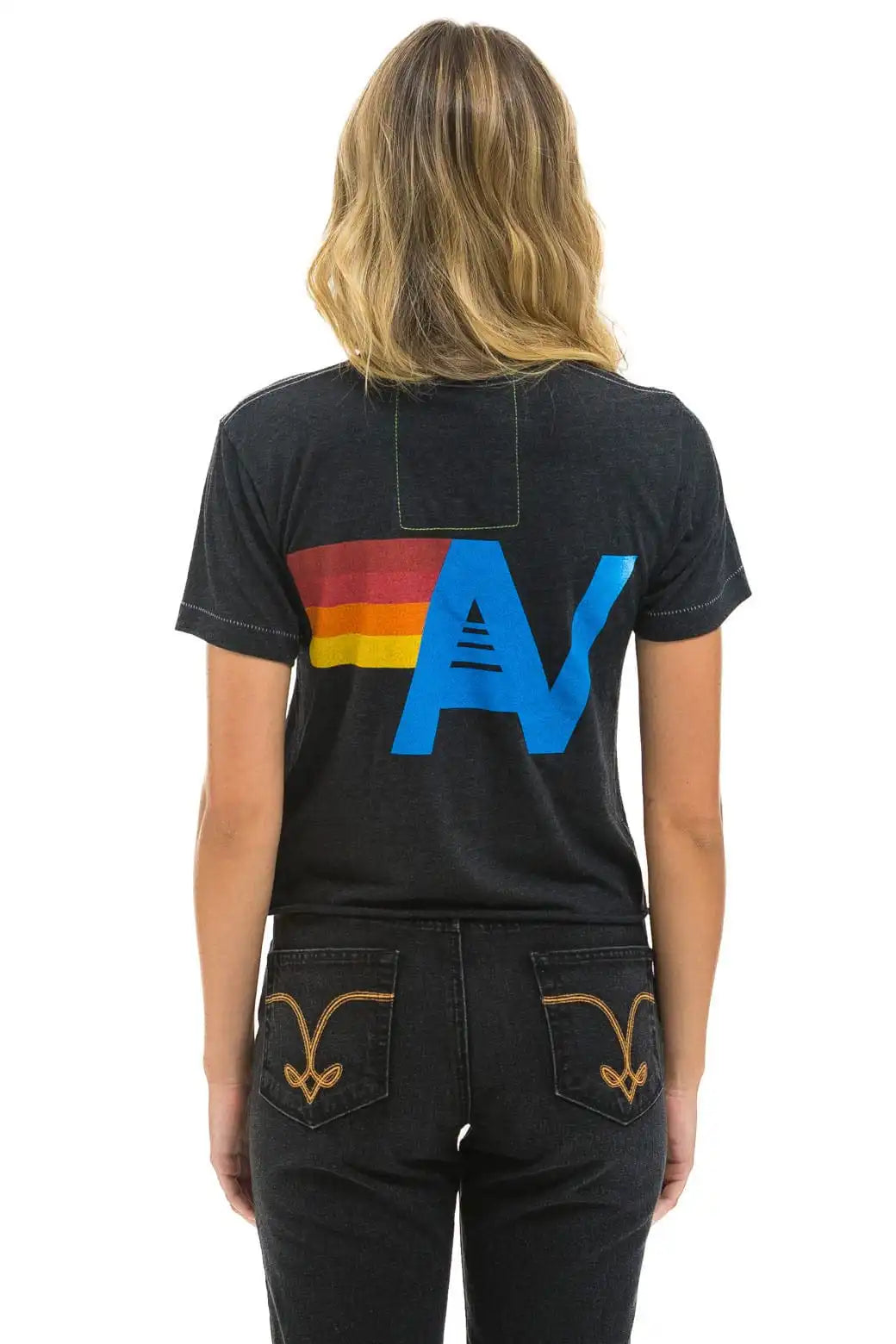 NY METS AVIATOR NATION BOYFRIEND TEE - BLACK