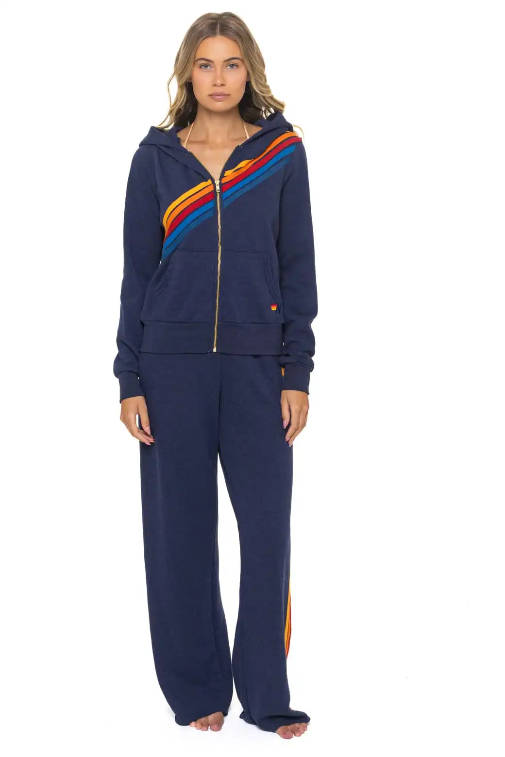 DISCO ZIP HOODIE - NAVY