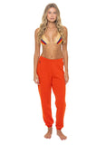 BOLT STITCH SWEATPANTS - VINTAGE ORANGE // WHITE