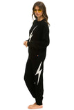 BOLT CASHMERE LIGHT SWEATER PANT - BLACK // WHITE BOLT