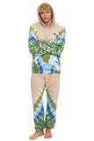 HAND DYED V SWEATPANTS - TIE DYE SAND // BLUE GREEN