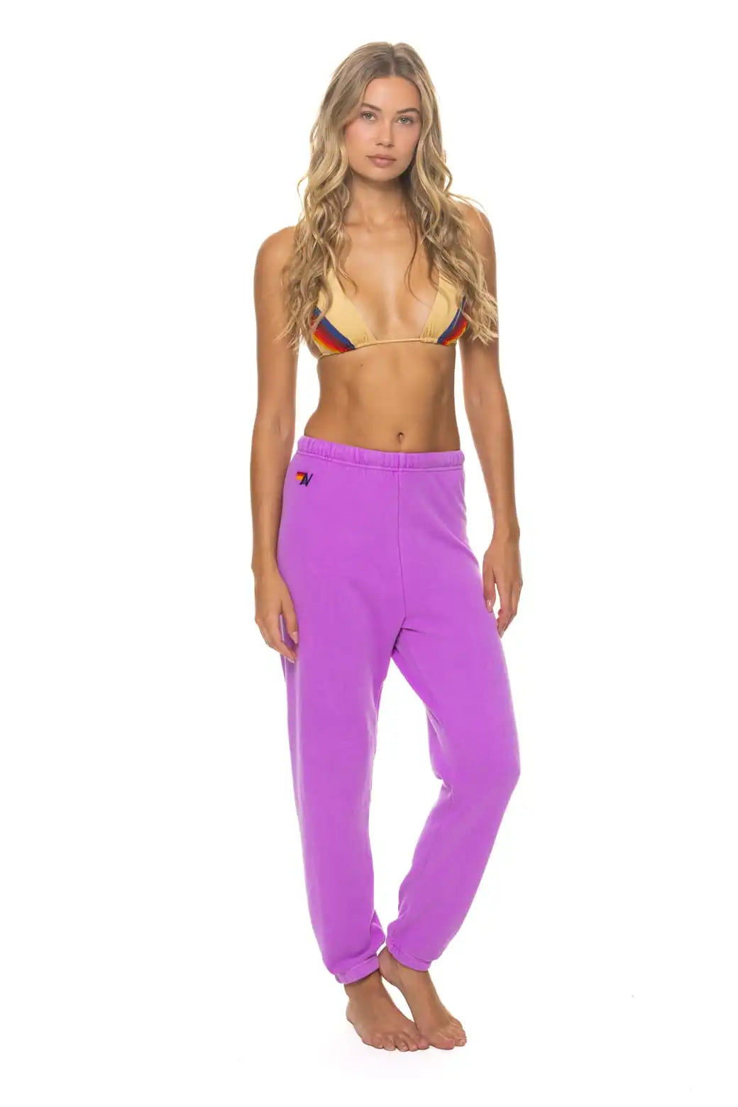 BOLT SWEATPANTS - NEON PURPLE // NEON PINK