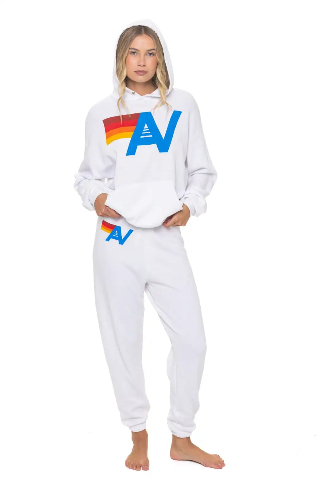 LOGO PULLOVER RELAXED HOODIE - WHITE