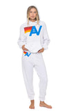 LOGO PULLOVER RELAXED HOODIE - WHITE