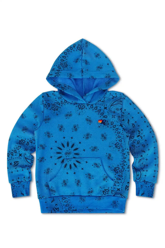 KID'S BANDANA PULLOVER HOODIE - ADVENTURE BLUE