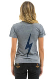 NY YANKEES BOLT CREW TEE - HEATHER