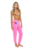 LOGO SWEATPANTS - NEON PINK