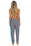 5 STRIPE SWEATPANTS - HEATHER GREY // BLUE