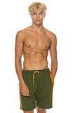 MEN'S 5 STRIPE FLEX SHORTS 7 INCH - GARDEN GREEN