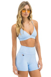 WIDE RIB 4IN HI-RISE BIKER SHORT - SKY