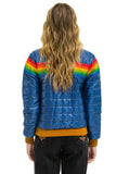 6 STRIPE JACKET -  GLOSSY DEEP BLUE