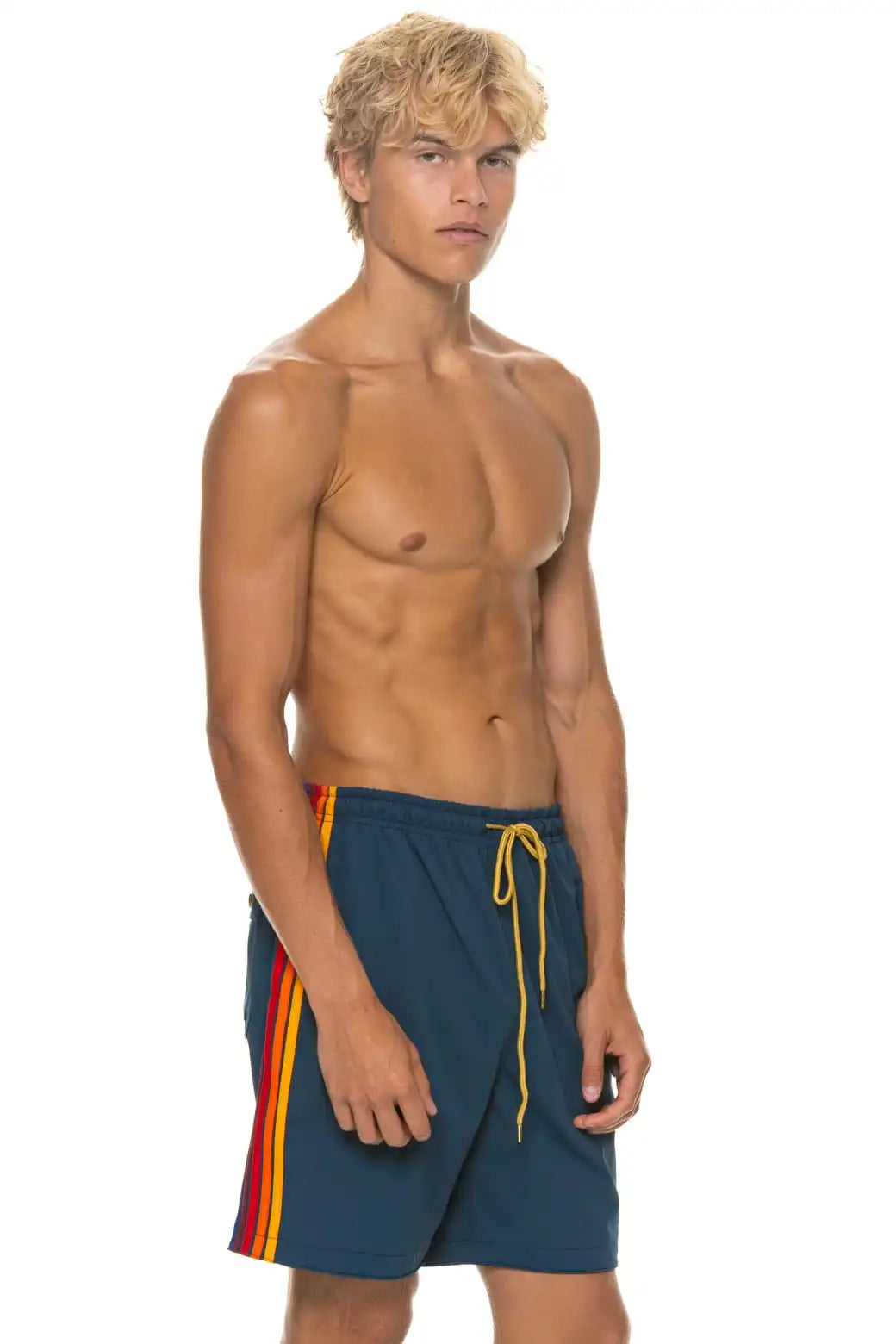 MEN'S 5 STRIPE FLEX SHORTS 7 INCH - DEEP OCEAN