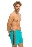 MEN'S 5 STRIPE FLEX SHORTS - JADE