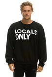 LOCALS ONLY RELAXED CREW SWEATSHIRT - BLACK