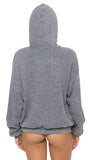 LOGO PULLOVER RELAXED HOODIE - HEATHER GREY