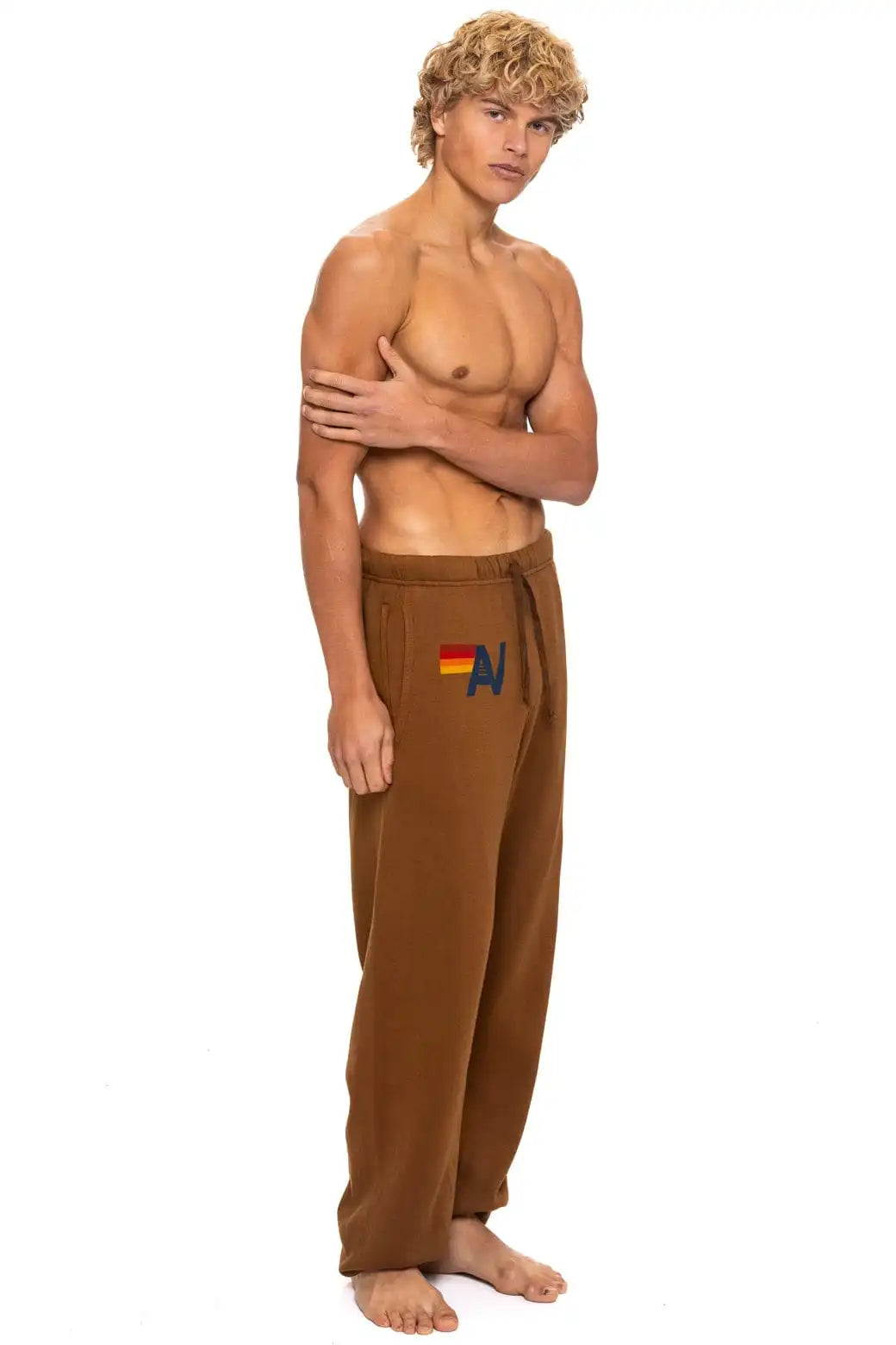 LOGO SWEATPANTS - CINNAMON