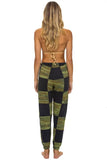 CHECK QUILTED SWEATPANTS - SMOKE // CAMO