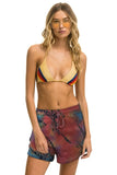 HAND DYED LOUNGER ZIP SHORT - TIE DYE MULTI
