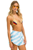 CAUTION WOMENS LOUNGER SHORT - WHITE // SKY