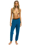 LOGO STRIPE SWEATPANTS - CARIBBEAN