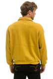 MOUNTAIN EMBROIDERY HALF ZIP SWEATSHIRT - KHAKI