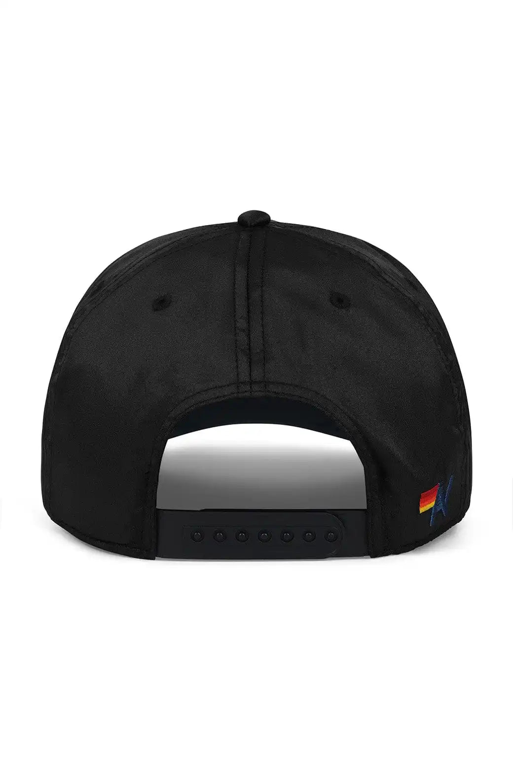MEMBERS EXCLUSIVE VINTAGE SATIN SCRIPT TRUCKER HAT - BLACK // NEON YELLOW