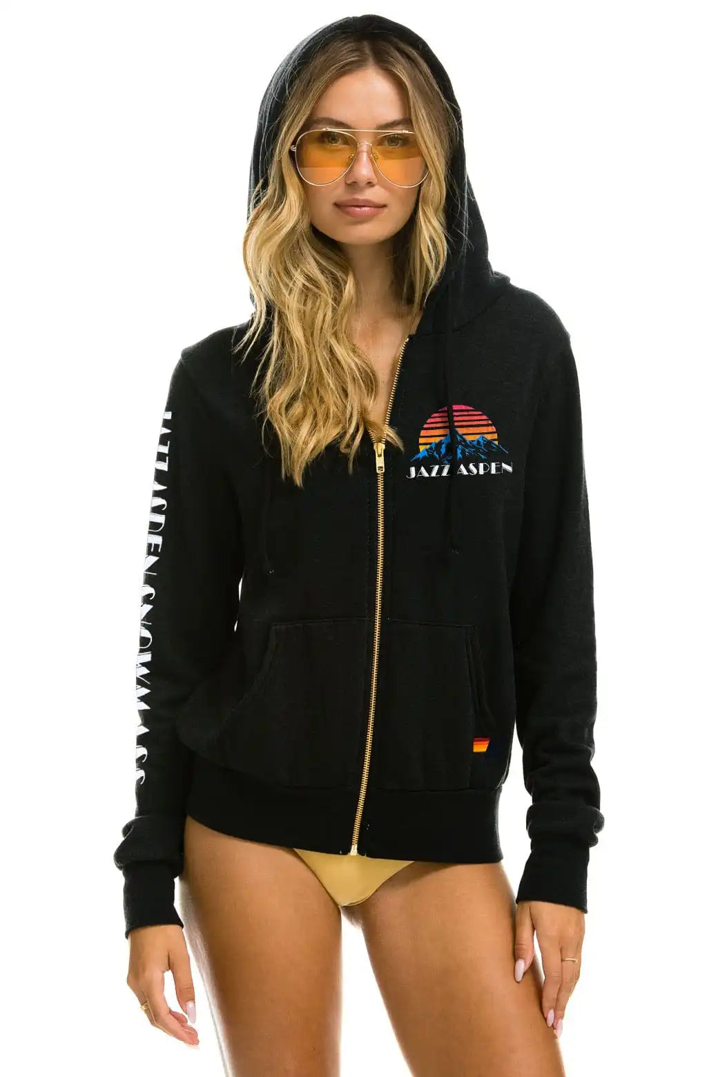 JAZZ ASPEN SNOWMASS 2025 ZIP HOODIE - BLACK