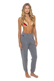 5 STRIPE SWEATPANTS - HEATHER GREY