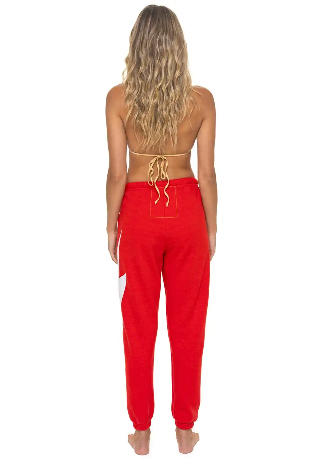 BOLT STITCH SWEATPANTS - RED // WHITE