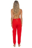 BOLT STITCH SWEATPANTS - RED // WHITE