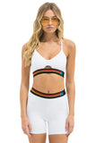 LOGO ELASTIC KEYHOLE BRA - WHITE