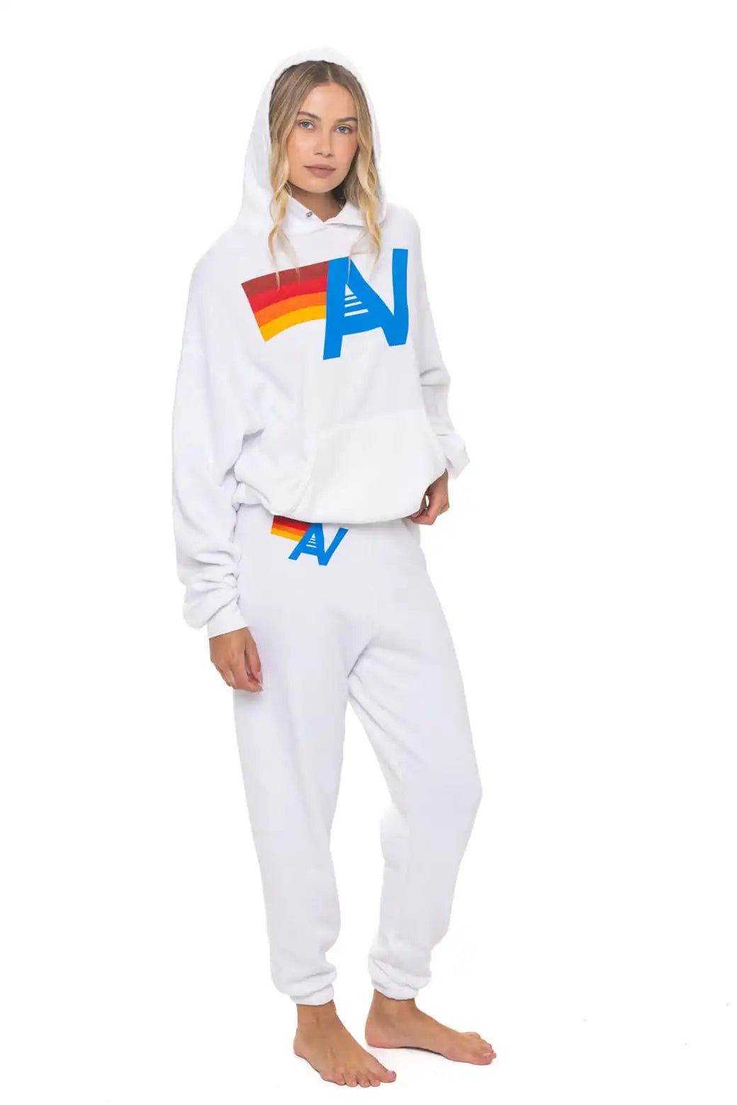 LOGO PULLOVER RELAXED HOODIE - WHITE