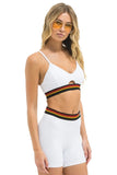 LOGO ELASTIC KEYHOLE BRA - WHITE