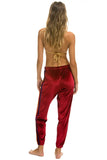 CLASSIC VELVET SWEATPANTS - RED