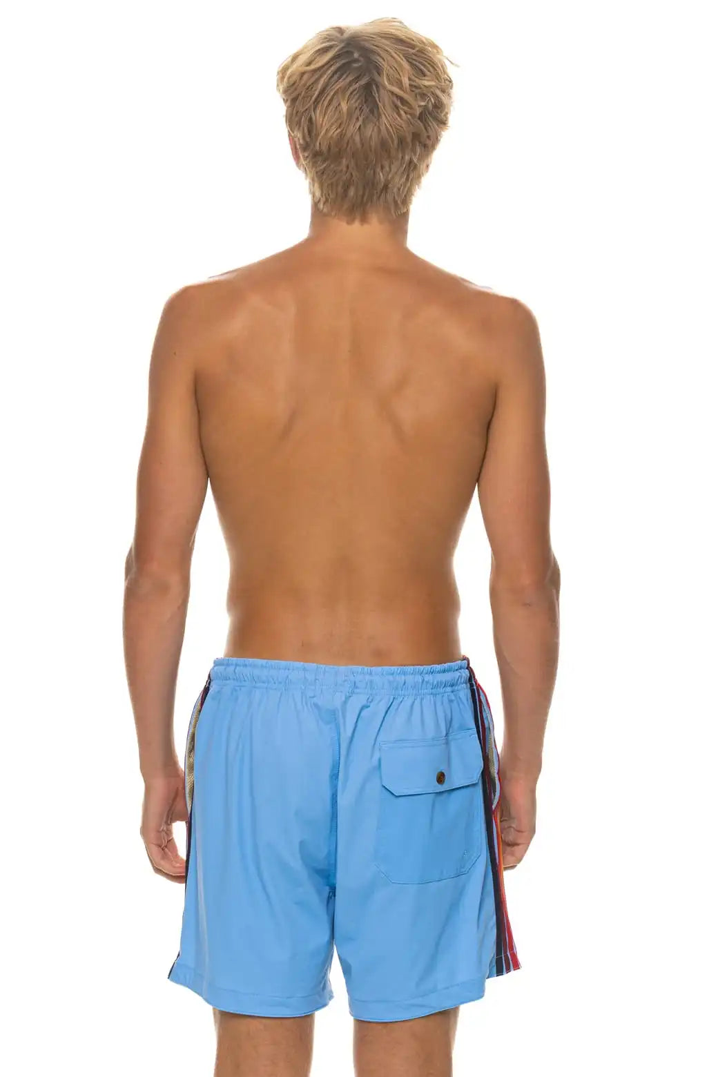 MEN'S 5 STRIPE FLEX SHORTS - SKY