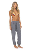 5 STRIPE SWEATPANTS - HEATHER GREY // BLUE
