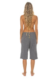 AVIATOR NATION VENICE SWEATSHORTS - HEATHER GREY