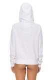 5 STRIPE HOODIE - WHITE