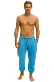 QUILTED SWEATPANTS - OCEAN