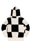KID'S CHECK QUILTED ZIP HOODIE - VINTAGE WHITE // BLACK